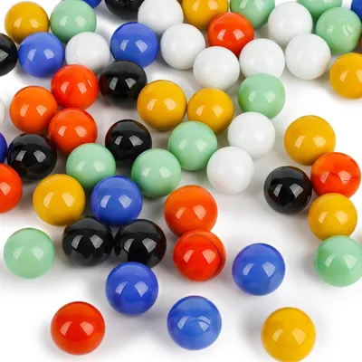 Produktbild von 90 Stück Glasmurmeln bunte Marmorkugeln Spielzeug 1,6cm - ideal zum Spielen & Dekorieren