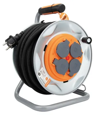 Produktbild von ZENITECH IP44 Konstruktionsrolle - 4 Buchsen 16A - 3G2,5mm² - 25m