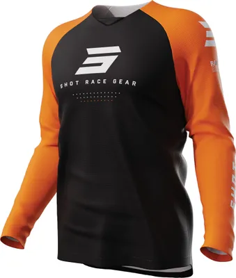 Produktbild von Shot Draw Escape Motocross Jersey, schwarz/orange, S