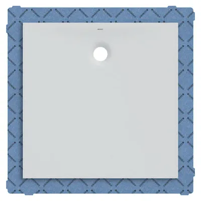 Immagine prodotto di Geberit receveur de douche carré Olona 100x100 cm, hauteur 4 cm, écoulement derrière au centre, blanc/ mat, 550.902.00.1, 550.902.00.1