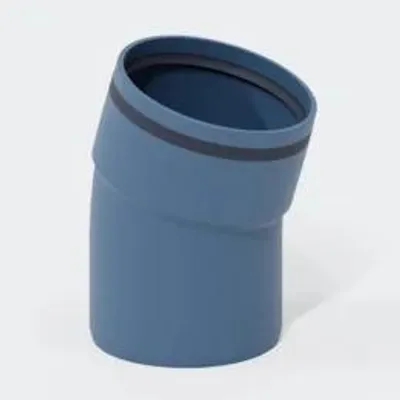 Produktbild von POLOPLAST Bogen, DN160, POLO-KAL XS, PP-MD, Ø160mm, 15°, blau, 1 Stk.