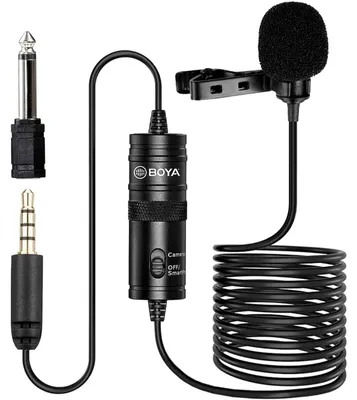 Immagine prodotto di Microfono a clip - Microfono lavalier omnidirezionale - Cavo da 6 metri - Jack 3,5 mm