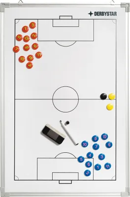 Immagine prodotto di Derbystar lavagna per tattiche di calcio dimensioni 45 x 30 cm alluminio bianco