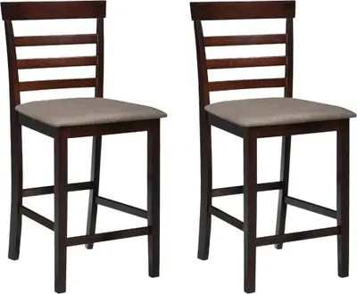 Produktbild von Barhocker dkd-home-decor 41 x 49 x 96 cm (B x T x H) Braun Gummibaumholz Stoff Sitzhöhe 62 cm