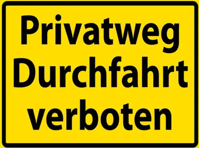 Produktbild von vianmo Holzschild 30x40 cm Privatweg Durchfahrt verboten