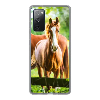 Produktbild von MuchoWow® Handyhülle Schutzhülle Hülle für Samsung Galaxy S20 FE Pferde - Licht - Wiese Silikon Softcase Handy Hülle - Abdeckung