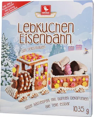 Produktbild von Weiss Lebkuchen-Eisenbahn selber bauen 1035 g
