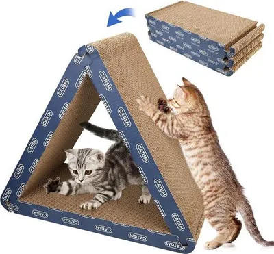 Produktbild von Famanu Kratzmatte für Katzen - 3-in-1, doppelseitige Kratzpads, recyclebares Material