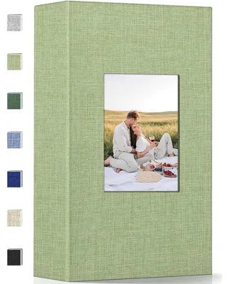 Produktbild von Fotoalbum 10 x 15 cm mit 300 Fotos, Leineneinband, säurefrei, grasgrün