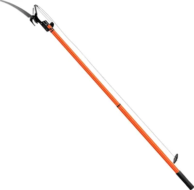 Image de DEUBA® Scie télescopique 2en1 hauteur de travail max. 4m corde tirage sécateur coupe-branches arbre scie à élaguer jardinage outil
