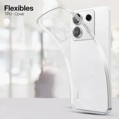 Produktbild von Slim Cover für Xiaomi Redmi Note 13 5G Hülle Transparent Flexibel Elastisch Backcover Schutzhülle Handyhülle