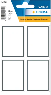 Image de HERMA étiquettes scolaires bord gris neutre 40x55 mm