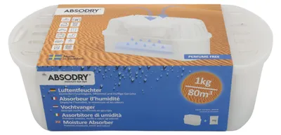 Produktbild von Absodry Big Compact Raumentfeuchter 1000 g für 80 m³, weiß