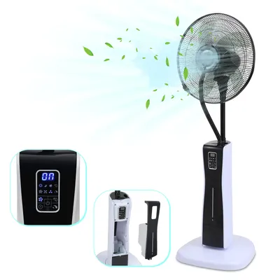 Produktbild von Clanmacy Standventilator 75Watt Ventilator 3 Geschwindigkeitsstufen Bodenventilator Windmaschine 7.5h Timer mit Fernbedienung