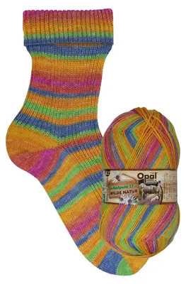 Produktbild von Opal SCHAFPATE 17 Wilde Natur 100 g 4-fach Pullover- und Sockenwolle 425 m Farbe 11597 - Wildblumenwiese