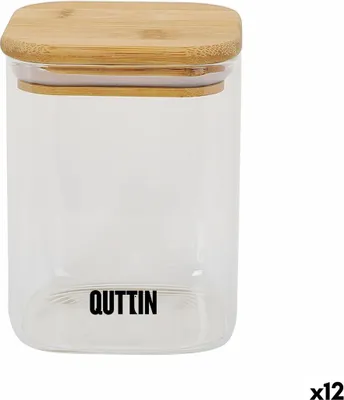 Image de Récipients alimentaires Quttin Bambou verre borosilicaté 480 ml (12 pièces)