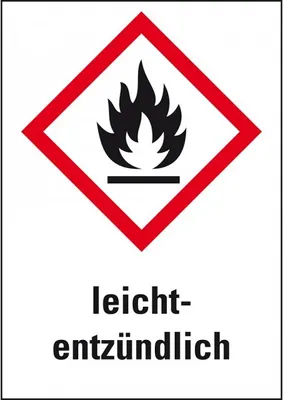Produktbild von Dreifke® Aufkleber I Gefahrensymbol Flamme GHS 02, leichtentzündlich, Folie, ...