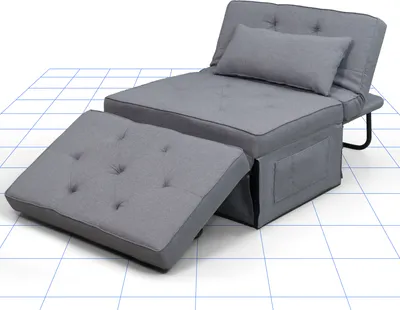 Produktbild von FLEXISPOT Schlafsofa Klappbett Schlafsofa 4-in-1 Einzelsofa Stuhl Schlafsessel Klappbarer Hocker mit 6 Positionen verstellbarer Rückenlehne und Kissen
