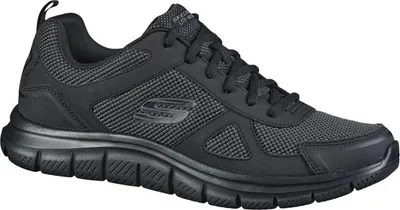 Produktbild von Skechers Track-Bucolo, Herren Leder Sneakers, Sportschuhe in schwarz, Memory Foam-Fußbett, weiche Skechers Laufsohle