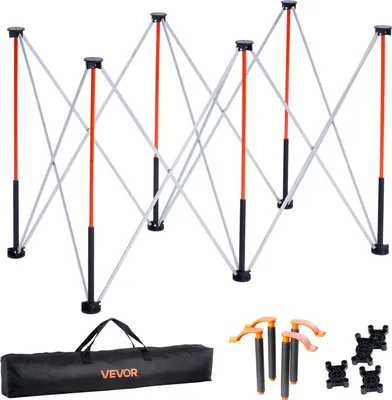 Image de VEVOR support de montage portable et pliable (1267 x 665 x 867 mm), support d'établi pliable avec capacité de charge de 1135 kg & sac de rangement (pas de plateau) pour garage atelier