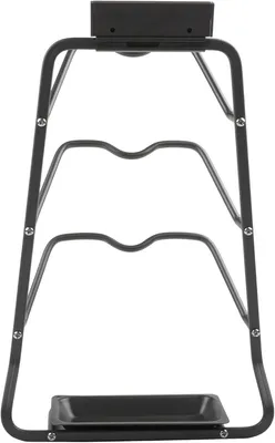 Produktbild von Platzsparender Organizer für Topfdeckel und Küchenutensilien aus robuster Aluminiumlegierung in Schwarz
