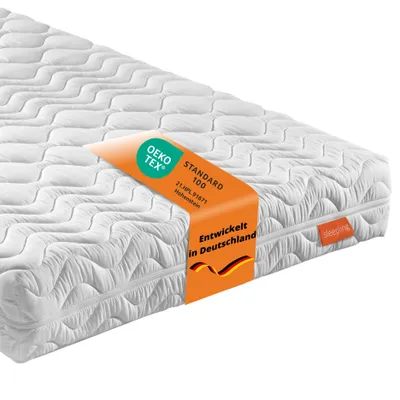 Produktbild von Ergonomische 7-Zonen Kaltschaummatratze, 120 x 200 cm, 21 cm, H2 & H3, Wendegriffe, sleepling Comfort 500 Duo