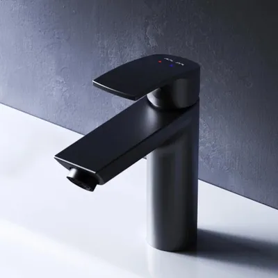 Produktbild von AM.PM Wasserhahn Bad Schwarz Waschtischarmatur Bad Armatur Mischbatterie Waschbeckenarmatur Einhebelmischer Badezimmer