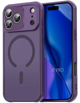 Image de Coque pour iPhone 17 Pro avec Anneau Magnétique et Protection Caméra Antichoc - Violet