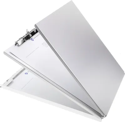 Image de WESTCOTT Planchette à pince avec compartiment de rangement Ouvrant par le bas A4 Aluminium