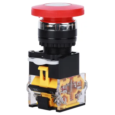 Immagine prodotto di 3PCs Pulsante di arresto di emergenza On Off Accessorio industriale Ingegneria plastica 440V 10A 22mm
