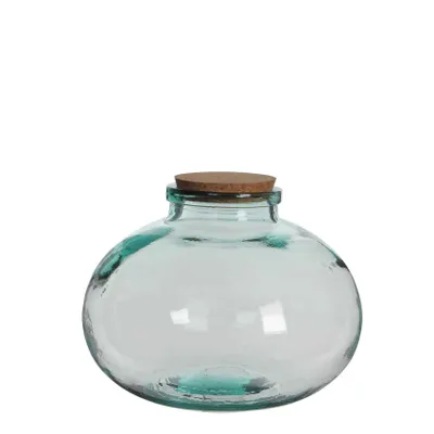 Produktbild von Mica Decorations Olly Vase - H23 x Ø29 cm - Recyceltes Glas - Transparent
