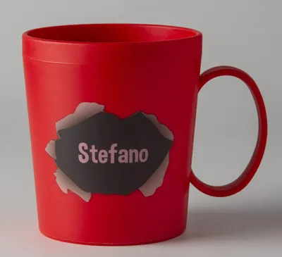 Personalisierte Kunststoff-Tasse 350 ml mit Namen, BPA-frei