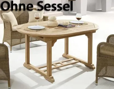 Produktbild von Gartentisch Destiny Tisch Four Seasons Teaktisch 150-210/100/75 ausziehbar - Ohne Sessel