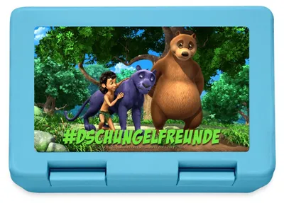 Produktbild von Spreadshirt Das Dschungelbuch #Dschungelfreunde Brotdose Lunchbox, One size, Saphirblau