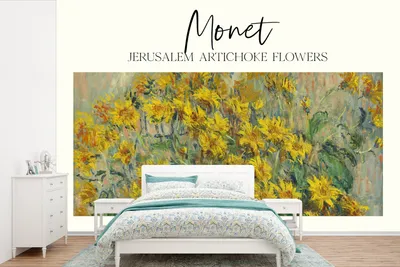 Produktbild von MuchoWow® Fototapete für Wohnzimmer oder Schlafzimmer Wandtapete Vinyl Motivtapete Malerei - Monet - Blumen - 600x400 cm - Vinyltapeten