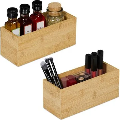 Produktbild von Bambus-Aufbewahrungsbox, 2er-Pack