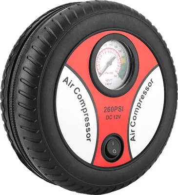 Image de Car Tire Inflator, pompe à air portable noire, 12 -V -taille compacte pour vélos camions SUV -voitures
