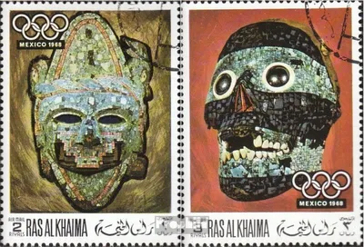 Produktbild von Briefmarken Ras al Chaima 1969 Mi 347A-348A (kompl.Ausg.) gestempelt Olympische Sommerspiele