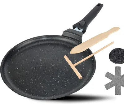 Productafbeelding van Crepepan 28 cm, inductie, zwart. Crepepan 28 cm