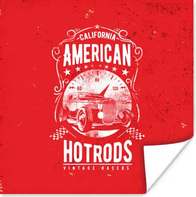 Produktbild von MuchoWow® Poster Oldtimer - Auto - Amerika 50x50 cm - Wohnzimmerdekoration