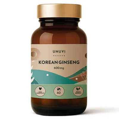 Produktbild von Koreanischer Ginseng 600 mg, 60 vegetarische Kapseln – UNUVI