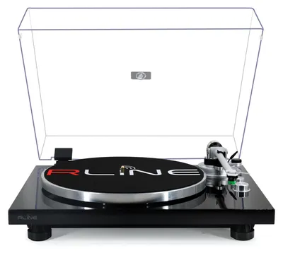 Image de Platine Vinyles Bluetooth Rline RLTN22GB Noir Brillant, 33/45 Tours, Plateau 12" Aluminium, Cartouche VM-95E, Préamplificateur, Anti-Derapage