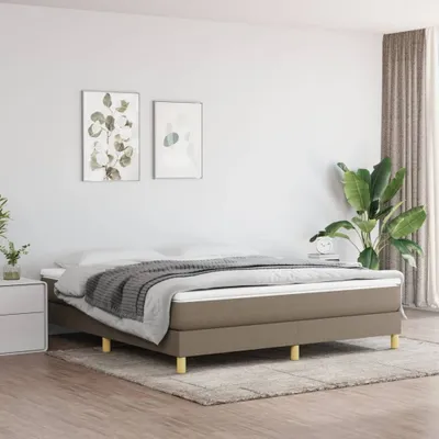 Image de Maison Exclusive - Cadre de lit à ressorts taupe 180x200 cm tissu