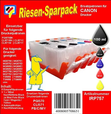 Produktbild von CISS / Easyrefill für PGI570 & CLI571 - Dr. Inkjet Starterpackung