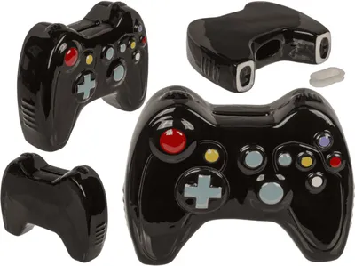 Produktbild von Spardose im Gaming Controller Design aus Keramik, Braun, 16 x 13 cm, mit Stopper