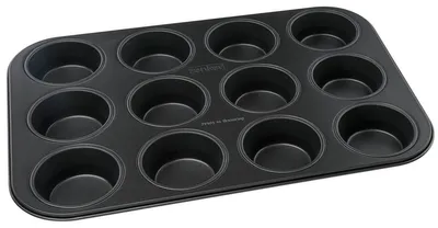 Productafbeelding van Zenker muffinvorm voor 12 muffins, afmetingen 38 x 26 cm, met antiaanbaklaag