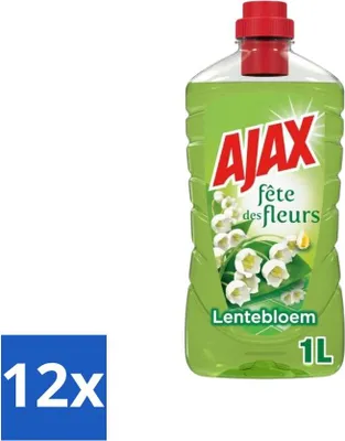 Produktbild von Ajax Allzweckreiniger Fête des Fleur Frühlingsblume 1 Liter - Vorteilspack - 12 Stücke