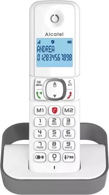 Zdjęcie produktu dla Telefon DECT Alcatel F860, ID dzwoniącego, szary