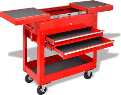 Produktbild von Werkzeugwagen Rot 70,5 x 37 x 71 cm Stahl