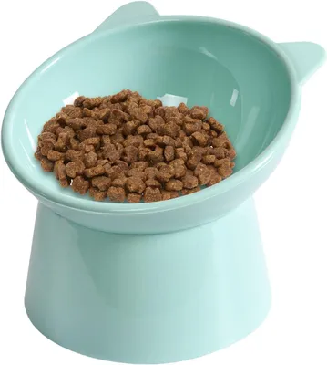 Produktbild von Schräger und erhöhter Katzennapf – Anti-Erbrechen-Napf für Kätzchen, Futter- und Wassernapf für Katzen und Hunde